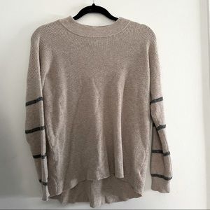 Super Stretchy Striped Sleeve Sweater